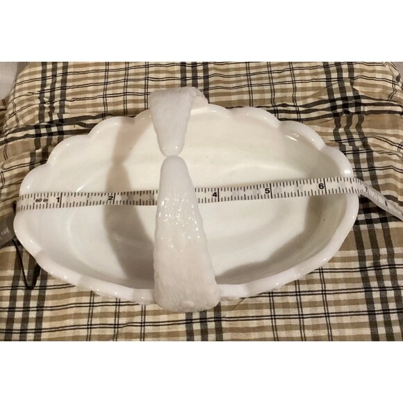 Vintage Westmoreland Milk Glass Grape & Vine Split Handle Basket/Candy Dish - Picture 12 of 12